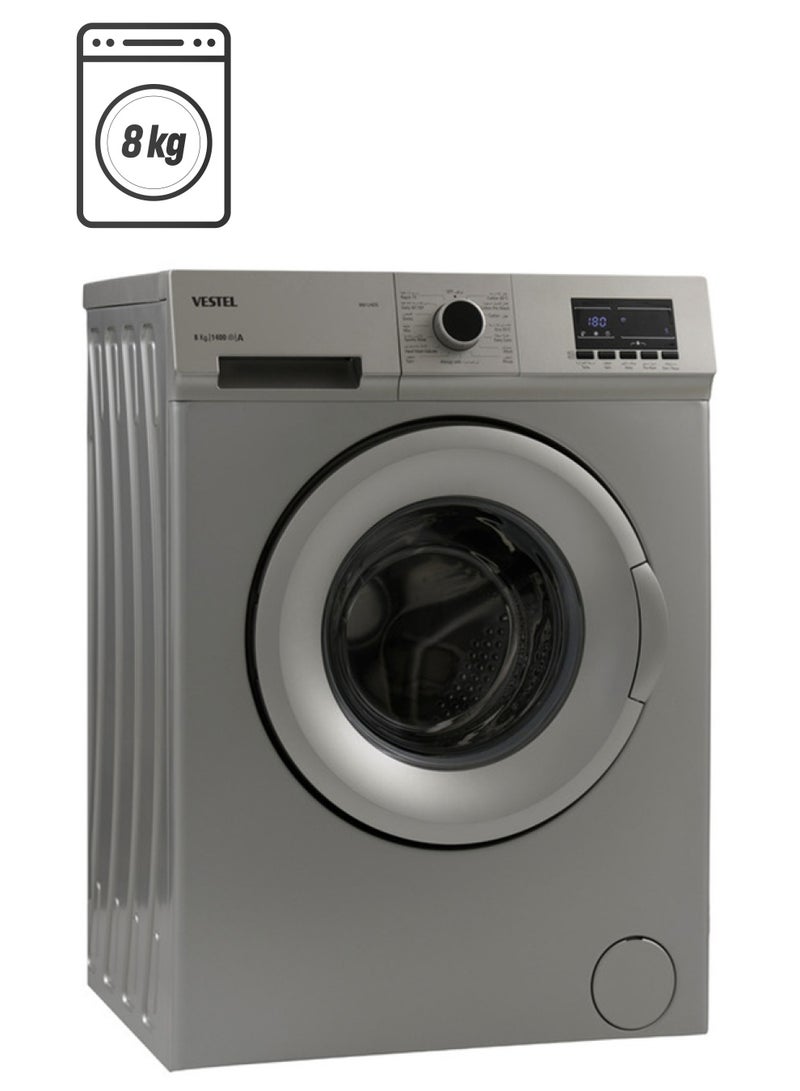 Freestanding  Washer 8 kg 2200 W W8124DS Sliver - pnsku/N70072105V/45/_/1740991958/0a18abfd-953b-45cc-8741-4409e40e038c