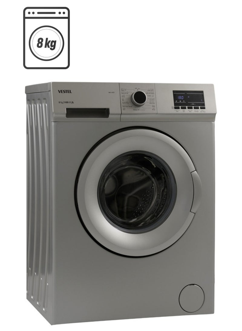 VESTEL Freestanding  Washer 8 kg 2200 W W8124DS Sliver - Image 1