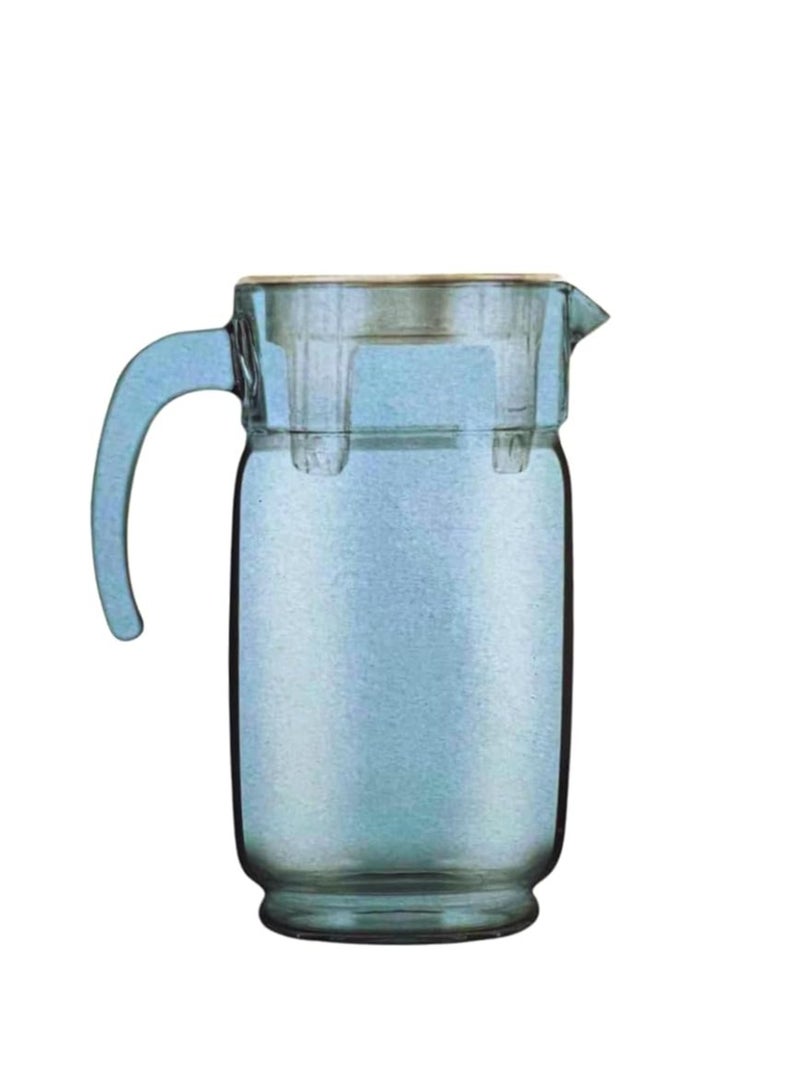 باساباتشي إبريق زجاجي  أكواتيك بلون فيروزي مع غطاء أكريليك شفاف - سعة ١٦٥٠ مل - صناعة تركية - Image 1