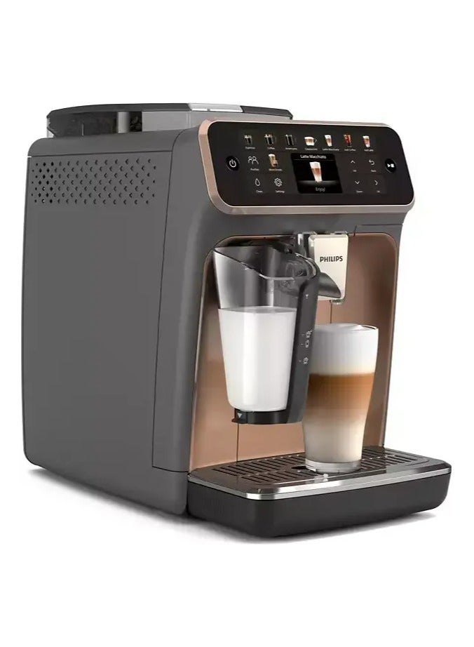 Philips - Series 5500 Fully Automatic Latte Go Espresso Machine, Silent Brew Technology Quick Start Aromatic Coffee From Freshly Ground Beans 20 Hot And Iced Drinks 5 L 1500 W EP5544_80 Black/Brown - Image 1