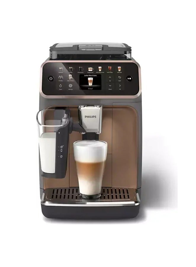 Philips - Series 5500 Fully Automatic Latte Go Espresso Machine, Silent Brew Technology Quick Start Aromatic Coffee From Freshly Ground Beans 20 Hot And Iced Drinks 5 L 1500 W EP5544_80 Black/Brown - Image 1