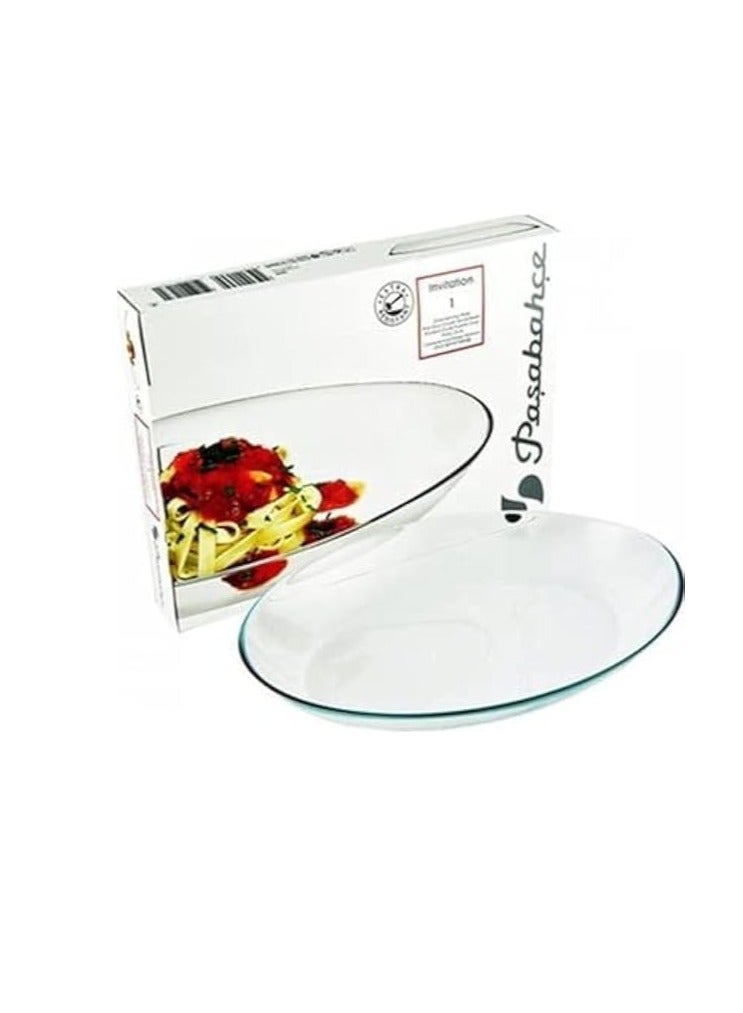 Pasabahce Invitation Large Dinner Plate -oval- clear 250x330mm - pnsku/N70072165V/45/_/1715578397/afce41f3-f8ff-4302-bd73-13a95b93089e