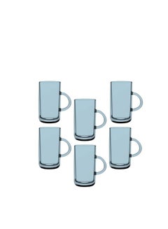 Pasabahce Pasabahce Iconic Tea Mug Set of 6 Cups- Turquoise, (270ml) Turquoise  - Image 1