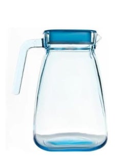 Pasabahce Pasabahce Carre Turquoise Glass Jug with Cover (1800ml)-Turkey Made 