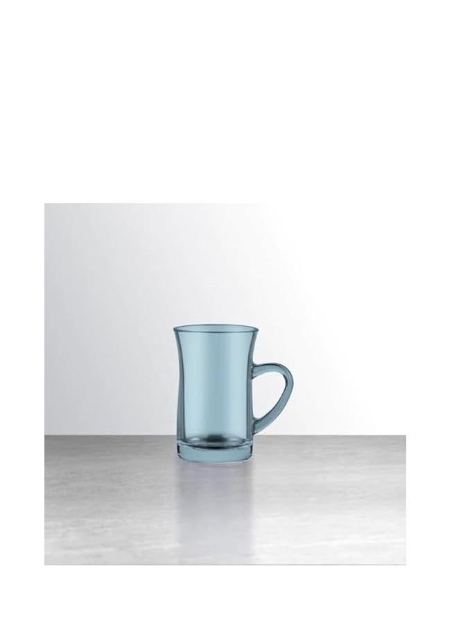 Pasabahce Pasabahce Mila Tea Mug Set of 6 Cups-Turquoise, (150ml) Turquoise - Image 2