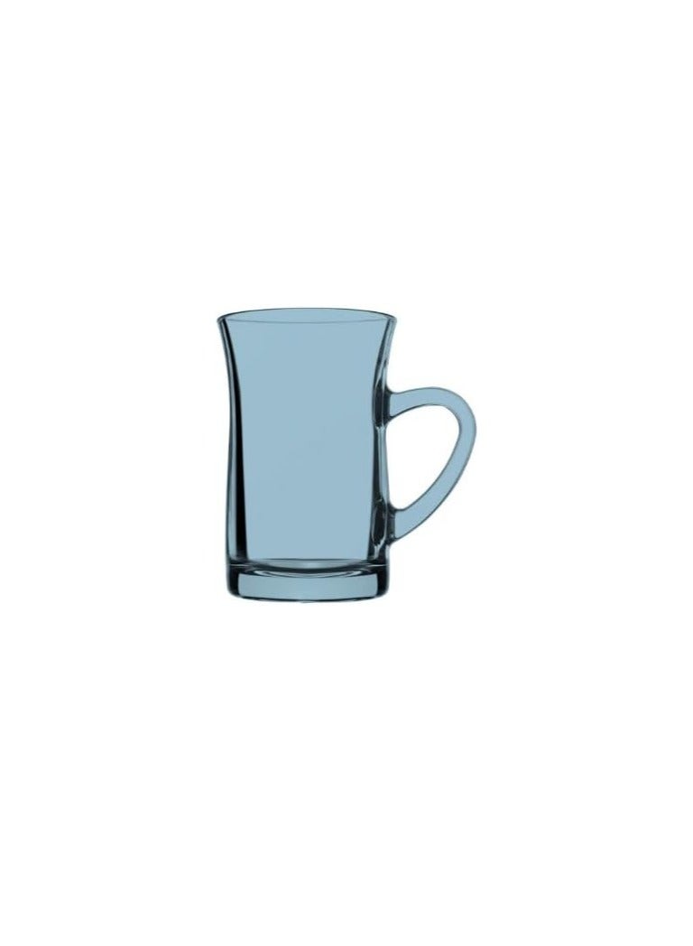Pasabahce Pasabahce Mila Tea Mug Set of 6 Cups-Turquoise, (150ml) Turquoise - Image 3