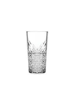 Pasabahce Pasabahce Long Drink Glass “Timeless” in Crystal Design-470ml Set of 4 Cups-Turkey Made clear  - Image 4