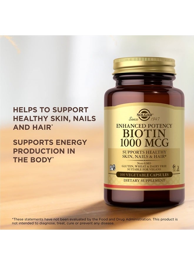 Solgar Biotin 1000 Mcg - 100 Vegetable Capsules- 100 Servings - Image 5
