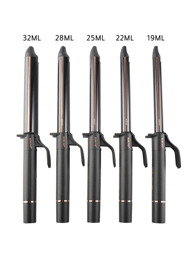 REBUNE Fair Hair Curler 65W 7 Heats With Golden Edge Matte Black  - Image 2