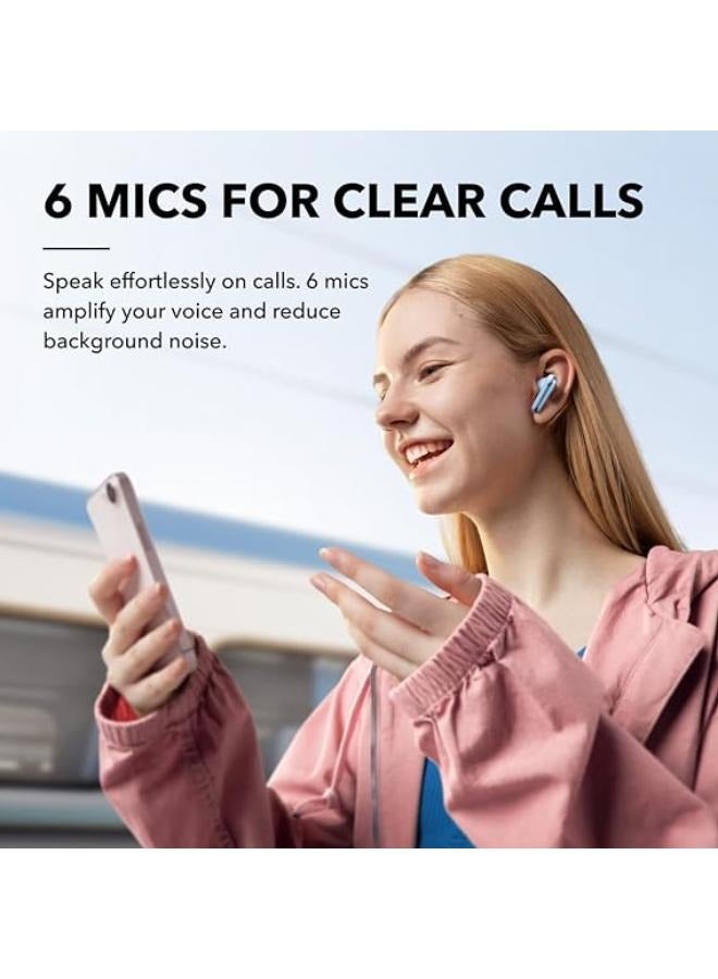 Soundcore - Liberty 4 NC Earbuds, 98.5 Percent Noise Reduction, Adaptive Cancelling To Ears And Environment, Hi-Res Sound, 50H Battery, Wireless Charging, Bluetooth 5.3 Light Blue Light Blue - Image 1
