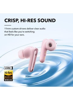 Soundcore Liberty 4 NC Earbuds, 98.5 Percent Noise Reduction, Adaptive Cancelling To Ears And Environment, Hi-Res Sound, 50H Battery, Wireless Charging, Bluetooth 5.3 - Pink  - Image 4