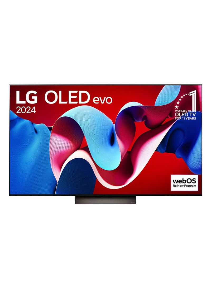 LG - 65 Inch LG OLED evo C4 4K OLED65C46LA Black - Image 1