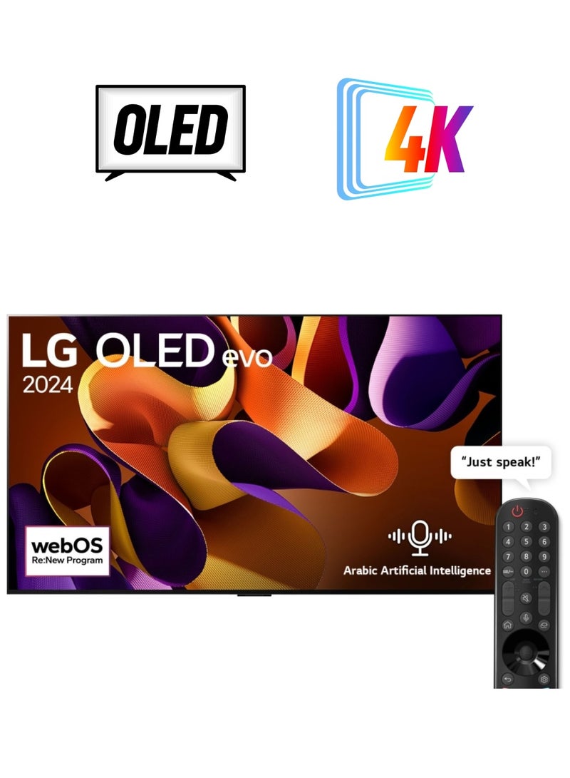 LG 77 Inch OLED evo G4 4K OLED77G46LA Black  - Image 1