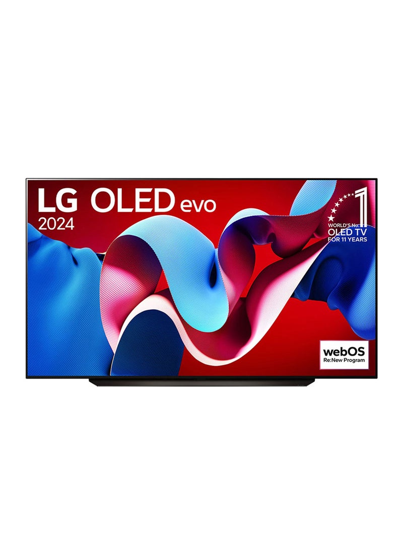 LG - 83 Inch OLED evo C4 4K OLED83C46LA Black - Image 1
