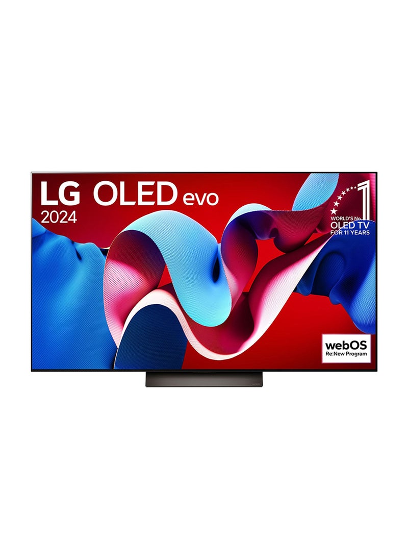 LG - 55 Inch OLED evo C4 4K OLED55C46LA Black - Image 1