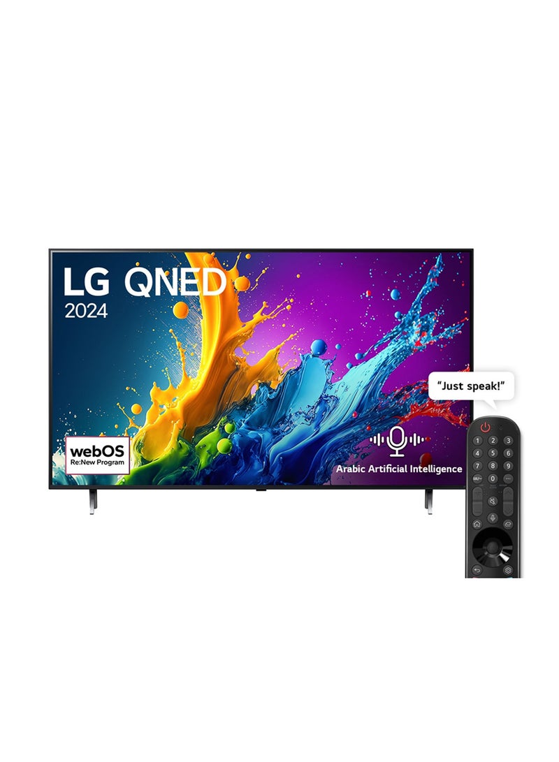 LG 86 Inch QNED QNED80 4K 86QNED80T Black 86QNED80T Black - Image 1