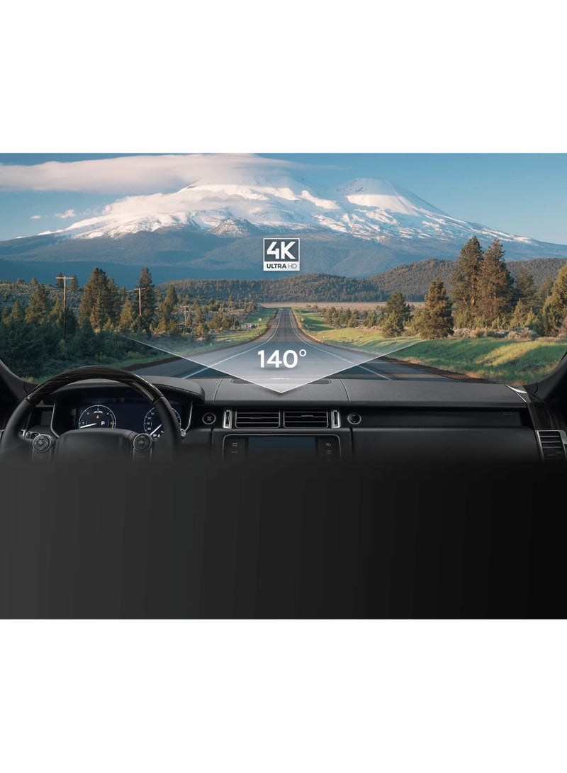 70mai - 4K Smart Dash Cam A800, Imx415 Native True 4K Resolution, Built-In Gps & Adas, Wifi, G-Sensor, 3" Ips Screen, Ios/Android App - Image 1