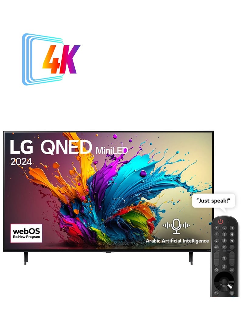 LG 65 Inch QNED MiniLED  QNED90T 4K 65QNED90T Black  - Image 1