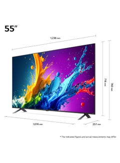 LG 55 Inch QNED QNED80 4K 55QNED80T Black  - Image 3