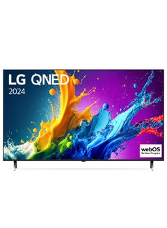 LG 55 Inch QNED QNED80 4K 55QNED80T Black  - Image 1