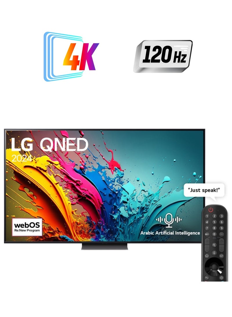 LG 65 Inch QNED QNED86 4K 65QNED86T Black  - Image 1