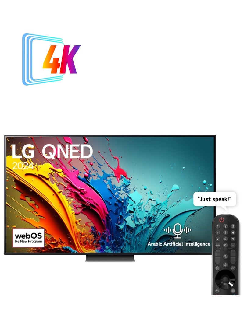 LG 65 Inch QNED QNED86 4K 65QNED86T Black  - Image 1