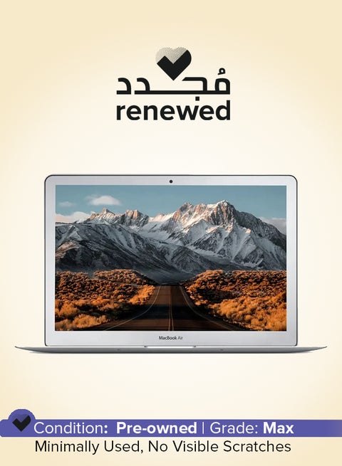 Renewed - MacBook Air A1466 (2017) Laptop With 13.3-Inch  Display, Core i5 Processor/Dual Core/8GB RAM/500GB SSD/macOS English Silver