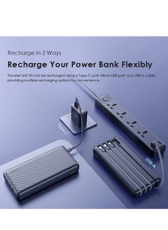 أورايمو 20000 mAh Oraimo OPB-P5201 Traveler Link 20 20000mAh Power Bank Black  - Image 3