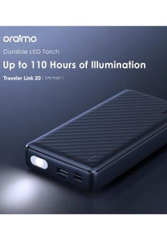 أورايمو 20000 mAh Oraimo OPB-P5201 Traveler Link 20 20000mAh Power Bank Black  - Image 4