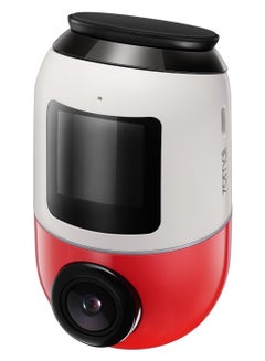 70mai Dash Cam Omni,360° Rotating, Superior Night Vision,Time-Lapse Recording,24H Parking Mode,AI Motion Detection,1080P Full HD, Built-in GPS, App Control Red/White  - Image 3