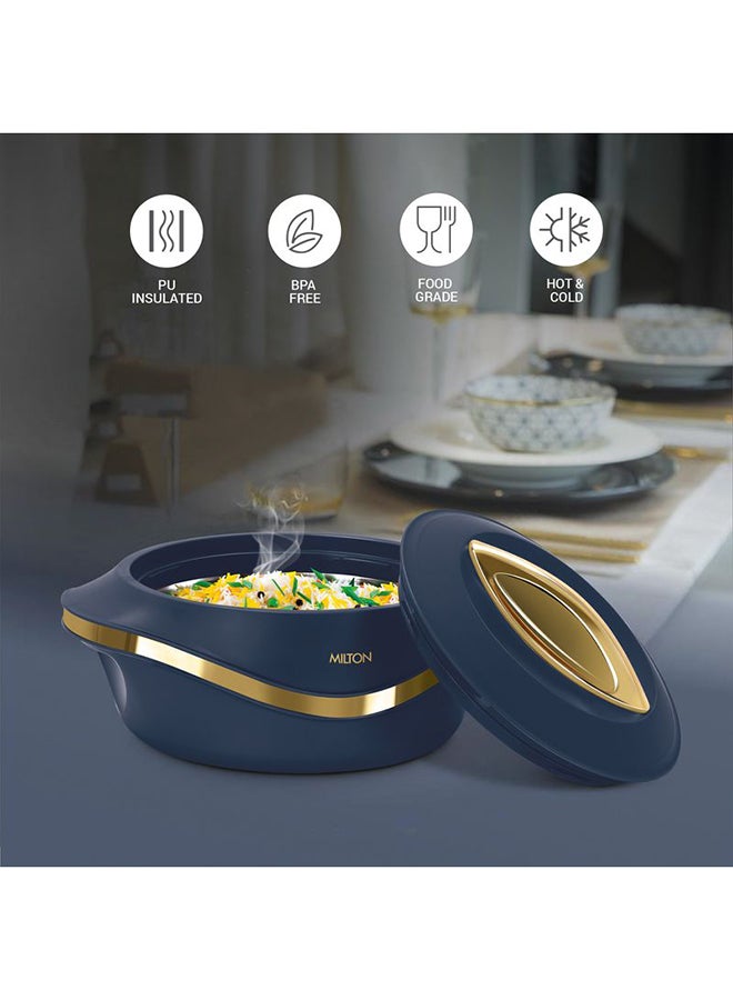 Milton 3-Piece Casserole Set (860ml, 1.27L, 1.96L) Double-Walled Hotpot with PU Insulation & Stainless Steel Inner, Keeps Food Hot/Cold for Hours, Perfect for Serving biryani, Roti - Pearl Reg Blue - Image 2