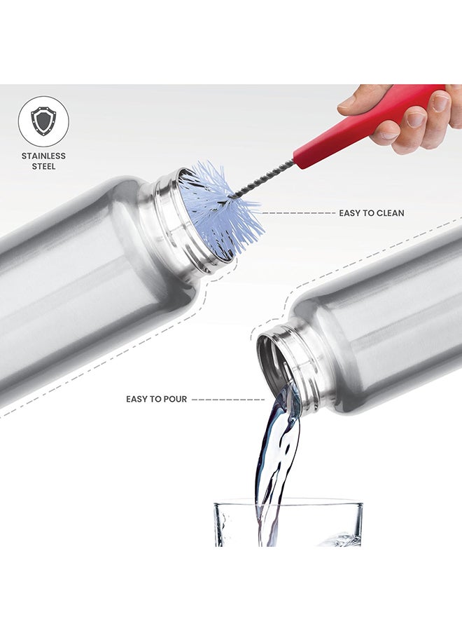 ميلتون زجاجة مياه أكوا 1000 ستانلس ستيل، 950 مل، فضي | مانعة للتسرب | زجاجة مكتب | زجاجة رياضية | الصفحة الرئيسية | مطبخ | المشي لمسافات طويلة | زجاجة الرحلات | زجاجة السفر - Image 4