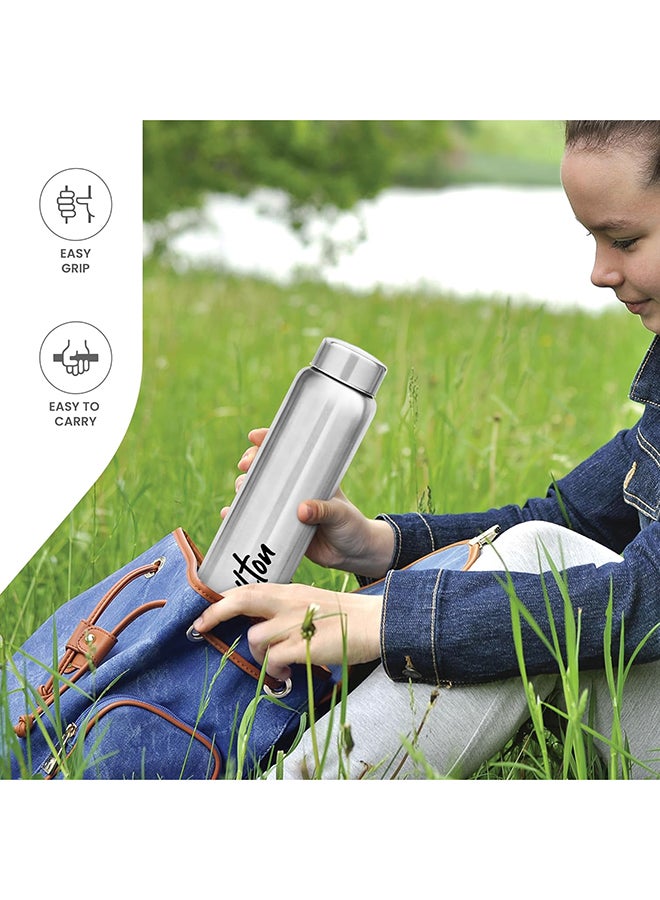 ميلتون زجاجة مياه أكوا 1000 ستانلس ستيل، 950 مل، فضي | مانعة للتسرب | زجاجة مكتب | زجاجة رياضية | الصفحة الرئيسية | مطبخ | المشي لمسافات طويلة | زجاجة الرحلات | زجاجة السفر - Image 3