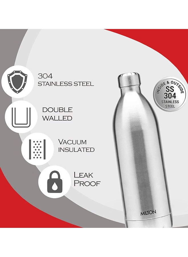 Milton 1800ml Vacuum Insulated Water Bottle with Jacket, 18/8 Stainless Steel, Keeps Drinks Hot and Cold for 24 Hours, Double-Walled Thermos Flask with Inner Copper Coating - Duo Dlx Silver  - Image 5