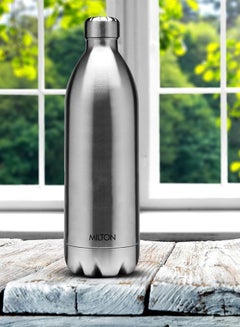 Milton 1800ml Vacuum Insulated Water Bottle with Jacket, 18/8 Stainless Steel, Keeps Drinks Hot and Cold for 24 Hours, Double-Walled Thermos Flask with Inner Copper Coating - Duo Dlx Silver  - Image 3