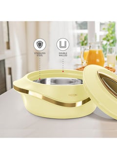 Milton 3-Piece Casserole Set (860ml, 1.27L, 1.96 L) Double-Walled Hotpot with PU Insulation & Stainless Steel Inner, Keeps Food Hot/Cold, Perfect for Serving Chapati, Roti & Mandi - Pearl Reg Ivory  - Image 3
