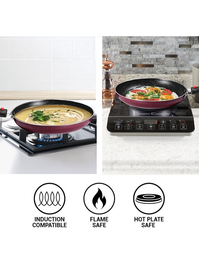 Milton Cookware Set of 6 - Fry Pan (24 cm/1.6 L), Kadhai with Glass Lid (24 cm/2.5 L), Tawa (25 cm), Nylon Ladle & Spatula, Induction & Flame Safe, Dishwasher Compatible - Kitchen Jewel Peach Set of 5  - Image 3