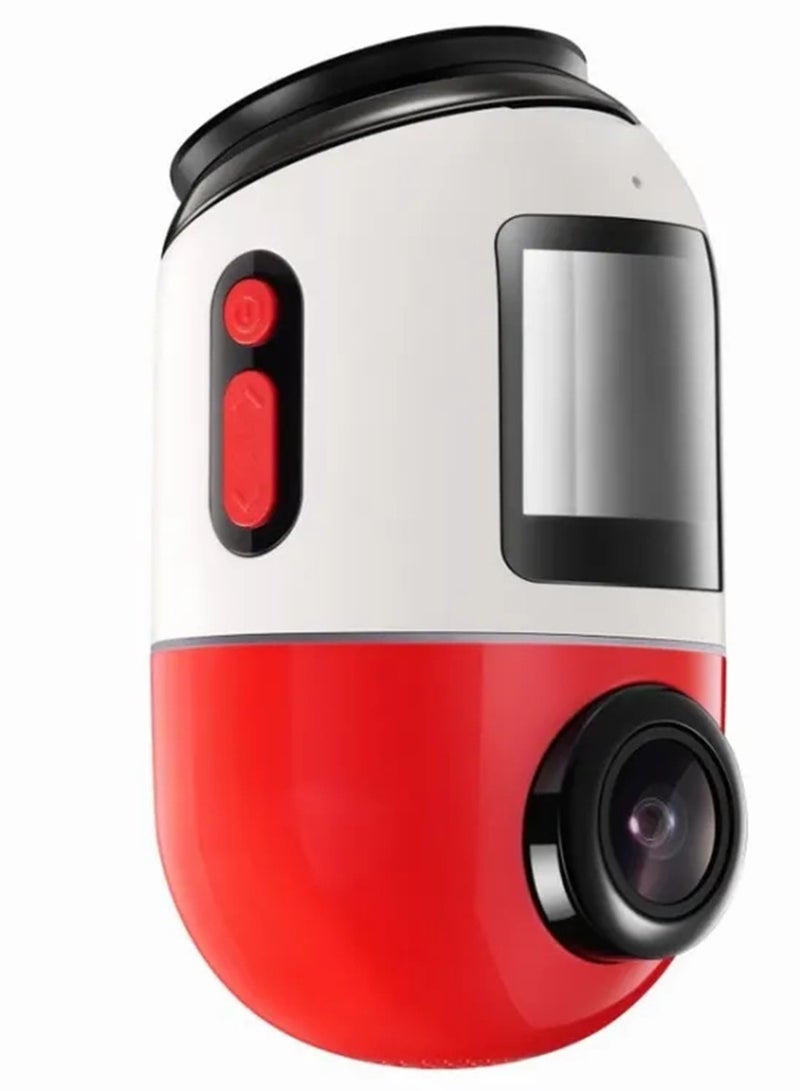 70mai - Dash Camera X200 Omni 360 Digree Dash Camera 1080P 60FPS 128GB eMMC Storage Red/White - Image 1