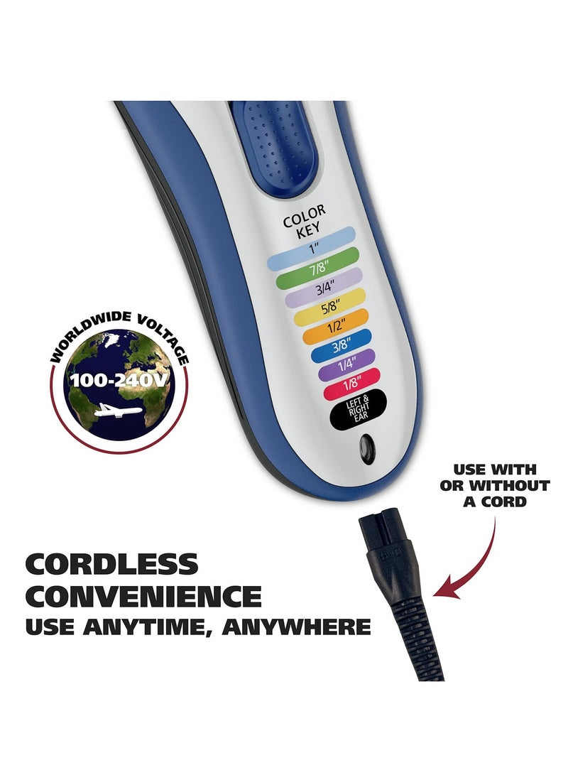 WAHL - Color Pro Cordless Rechargeable Hair Clipper & Trimmer – Easy Color-Coded Guide Combs - for Men, Women, & Children – Model 9649P - Image 1