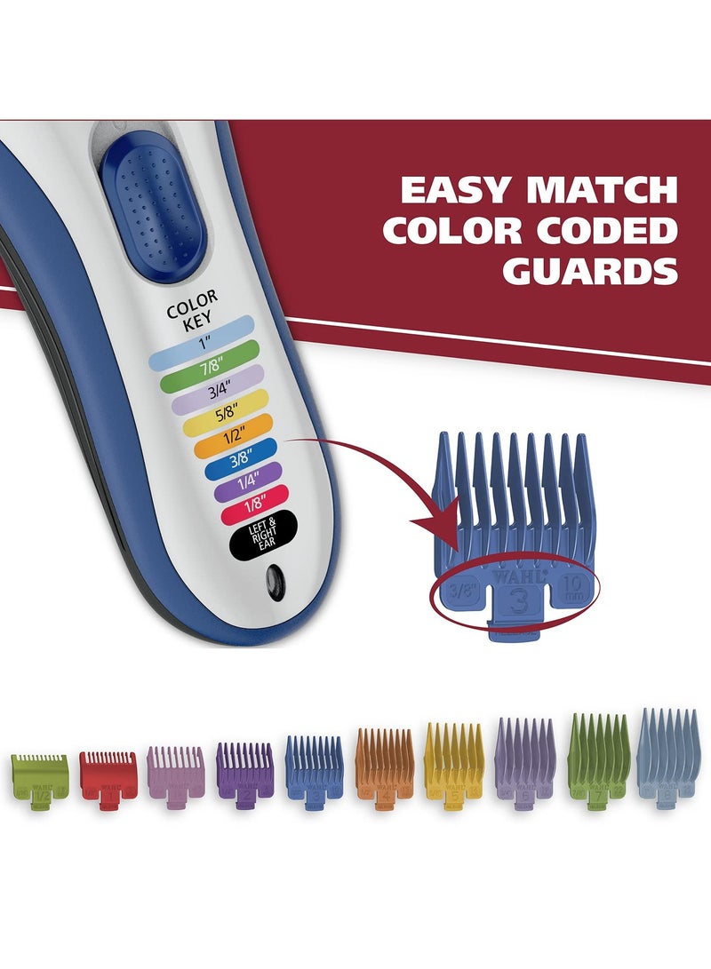 WAHL - Color Pro Cordless Rechargeable Hair Clipper & Trimmer – Easy Color-Coded Guide Combs - for Men, Women, & Children – Model 9649P - Image 1
