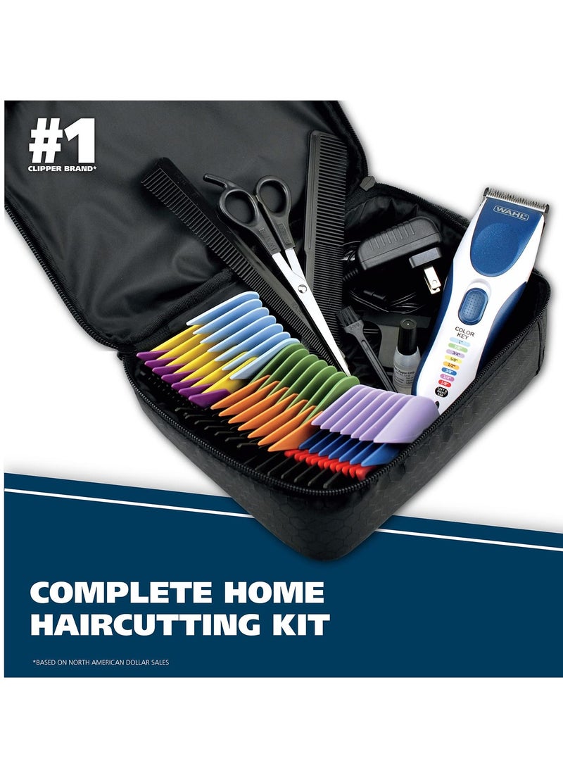 WAHL - Color Pro Cordless Rechargeable Hair Clipper & Trimmer – Easy Color-Coded Guide Combs - for Men, Women, & Children – Model 9649P - Image 1