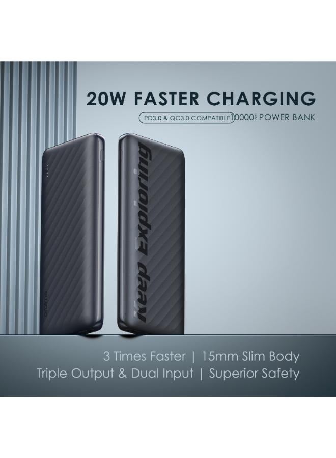 Oraimo 10000 mAh oraimo Toast 10 PD Pro II Power Bank 20W Black - Image 2