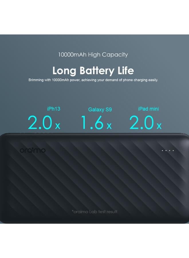 Oraimo 10000 mAh oraimo Toast 10 PD Pro II Power Bank 20W Black - Image 3