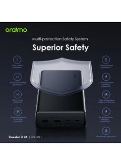 Oraimo 27000 mAh Oraimo OPB-1270 Digital Powerbank Black  - Image 5