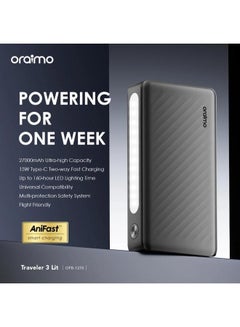Oraimo 27000 mAh Oraimo OPB-1270 Digital Powerbank Black  - Image 3
