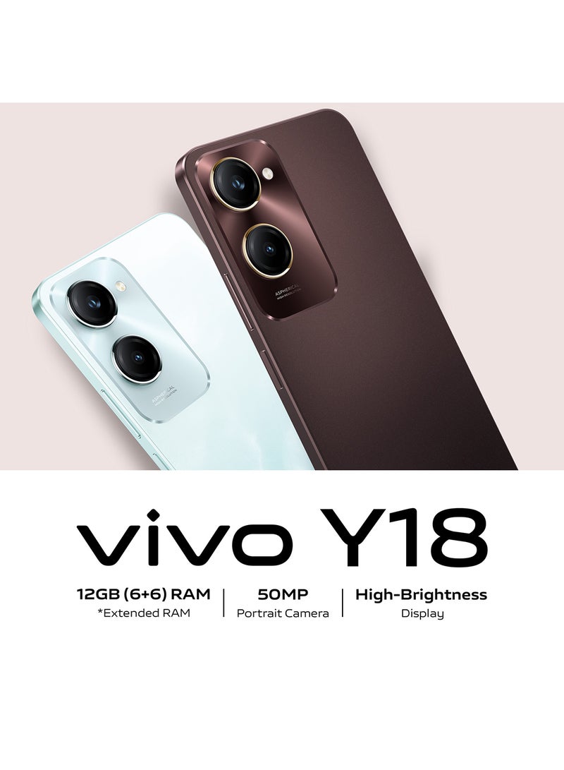 vivo Y18 4G Dual SIM Mocha Brown 6GB RAM 128GB - Middle East Version  - Image 2