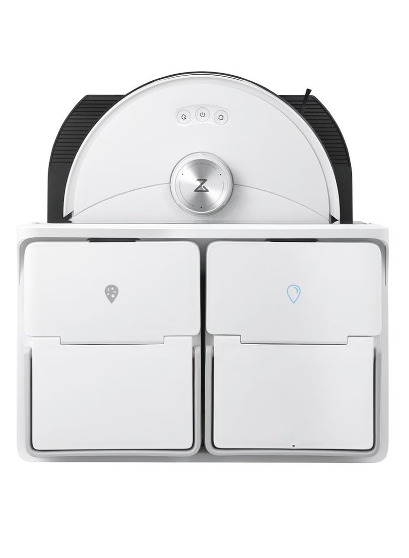 roborock - Robot Vacuum and Sonic Mop S8 MaxV Ultra,10000 Pa Suction, Corner to Edge Deep Cleaning, Hot Air Self-Drying,Auto Empty&Refill,Detergent Dispenser,Obstacle Avoidance,White 4 L 60 W S82USV+EWFD13HRR White - Image 1