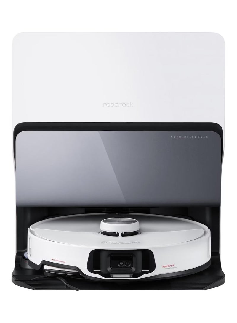 roborock - Robot Vacuum and Sonic Mop S8 MaxV Ultra,10000 Pa Suction, Corner to Edge Deep Cleaning, Hot Air Self-Drying,Auto Empty&Refill,Detergent Dispenser,Obstacle Avoidance,White 4 L 60 W S82USV+EWFD13HRR White - Image 1