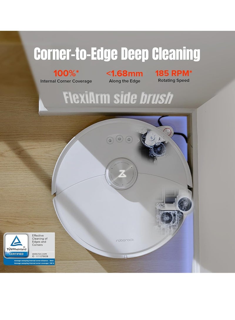 roborock - Robot Vacuum and Sonic Mop S8 MaxV Ultra,10000 Pa Suction, Corner to Edge Deep Cleaning, Hot Air Self-Drying,Auto Empty&Refill,Detergent Dispenser,Obstacle Avoidance,White 4 L 60 W S82USV+EWFD13HRR White - Image 1