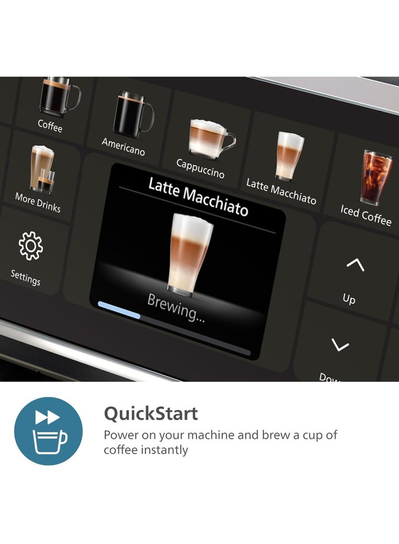 Philips Series 5500 Fully Automatic LatteGo Espresso Machine, SilentBrew Technology Quick Start Aromatic Coffee From Freshly Ground Beans 20 Hot And Iced Drinks 5 L 1500 W EP5546/70 black  - Image 3